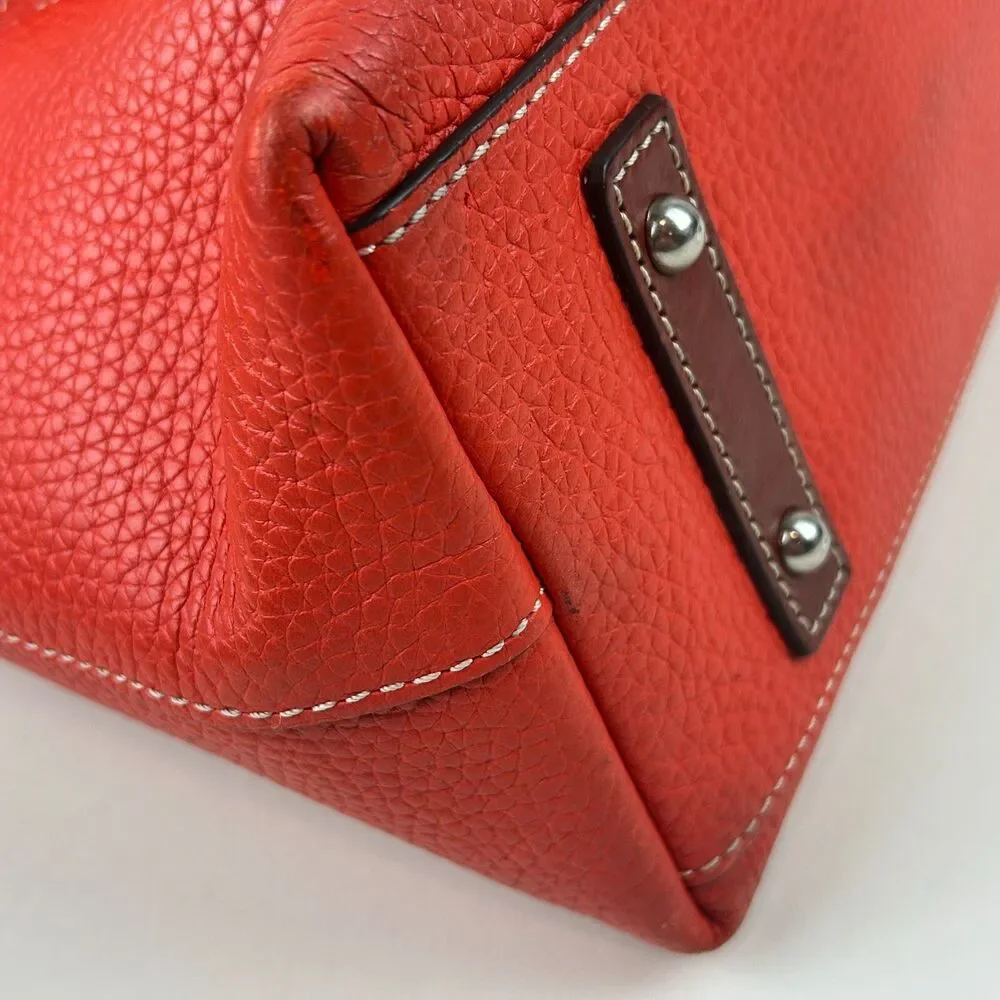 Dooney & Bourke Cambridge Hobo Pebble Leather Persimmon Orange Purse